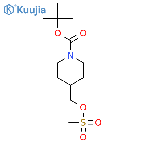 tert-butyl 4-(methylsulfonyloxymethyl)piperidine-1-carboxylate structure