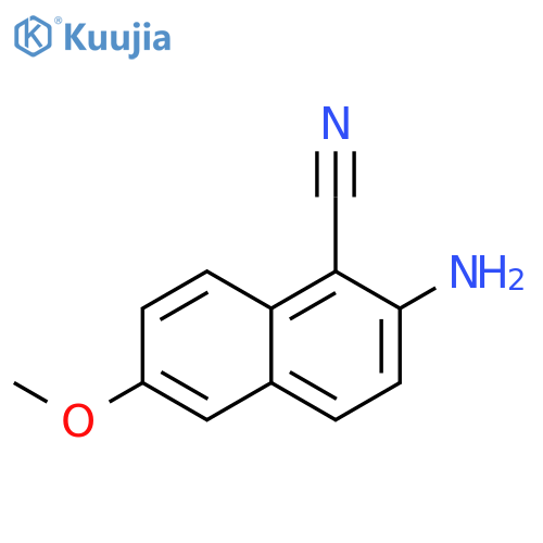 1-Naphthalenecarbonitrile, 2-amino-6-methoxy- structure