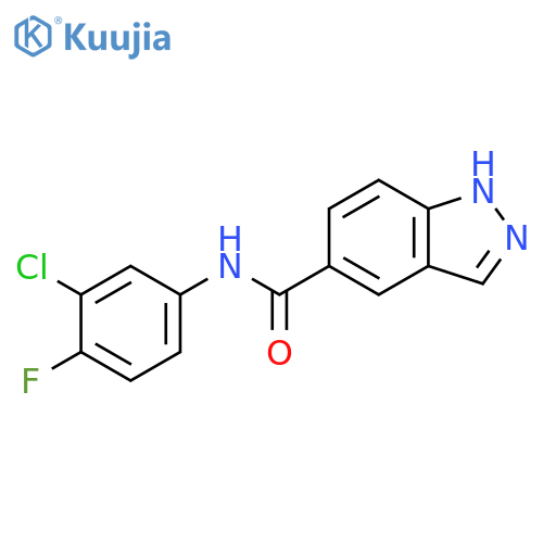 1H-Indazole-5-carboxamide, N-(3-chloro-4-fluorophenyl)- structure