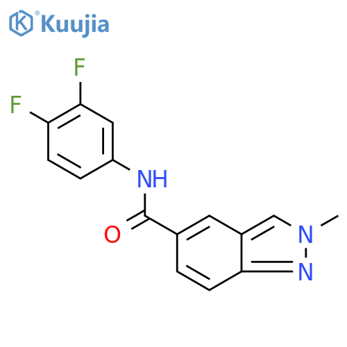 N-(3,4-difluorophenyl)-2-methyl-2H-indazole-5-carboxamide (NTZ-1472) structure