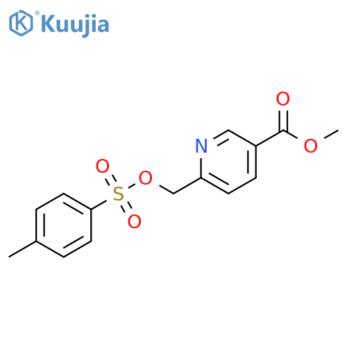 Methyl 6-[[[(4-methylphenyl)sulfonyl]oxy]methyl]-3-pyridinecarboxylate structure