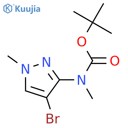 tert-butyl N-(4-bromo-1-methyl-1H-pyrazol-3-yl)-N-methylcarbamate structure