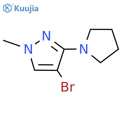 4-bromo-1-methyl-3-(pyrrolidin-1-yl)-1H-pyrazole structure