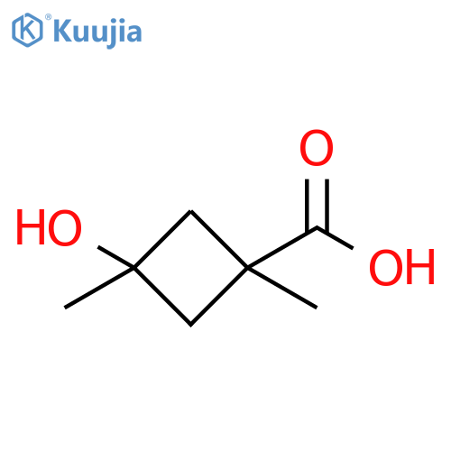 Cyclobutanecarboxylic acid, 3-hydroxy-1,3-dimethyl- structure