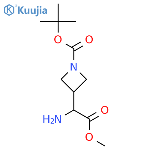 tert-Butyl 3-(1-amino-2-methoxy-2-oxoethyl)azetidine-1-carboxylate structure