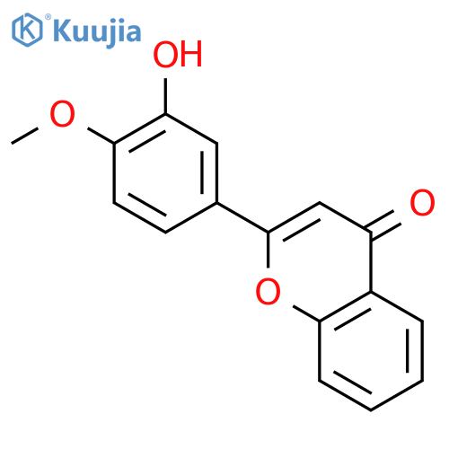 4H-1-Benzopyran-4-one, 2-(3-hydroxy-4-methoxyphenyl)- structure