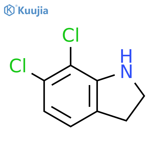1H-Indole, 6,7-dichloro-2,3-dihydro- structure