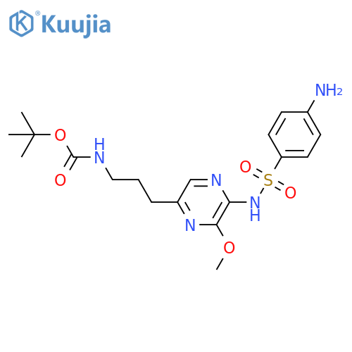 tert-Butyl(3-(5-(4-Aminophenylsulfonamido)-6-methoxypyrazin-2-yl)propyl)carbamate structure