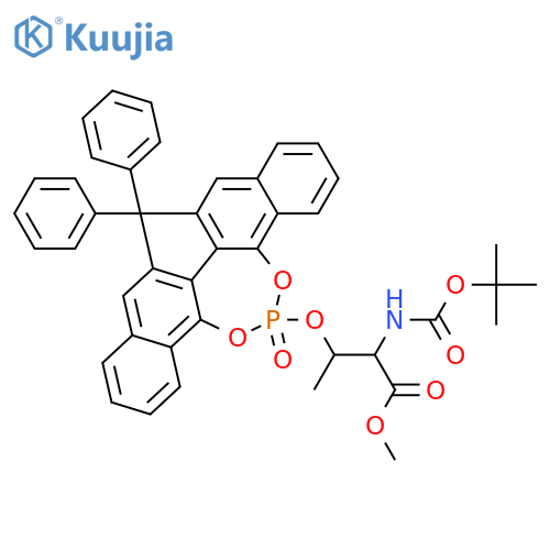 N-[(1,1-Dimethylethoxy)carbonyl]-O-[(6aR)-14-oxido-6,7-diphenyldinaphtho[1,2-d:2′,1′-f][1,3,2]dioxaphosphepin-14-yl]-L-threonine methyl ester structure