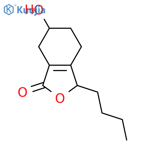 3-Butylhexahydro-1(3H)-isobenzofuranone; (3R,3aR,7aS)-form, 6R-Hydroxy, 3a,7a-didehydro structure