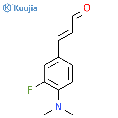 3-4-(dimethylamino)-3-fluorophenylprop-2-enal structure