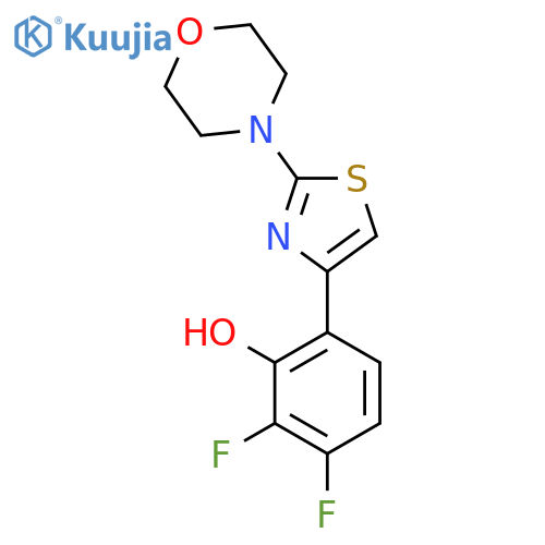 2,3-difluoro-6-2-(morpholin-4-yl)-1,3-thiazol-4-ylphenol structure