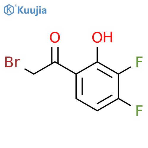 2-bromo-1-(3,4-difluoro-2-hydroxyphenyl)ethan-1-one structure