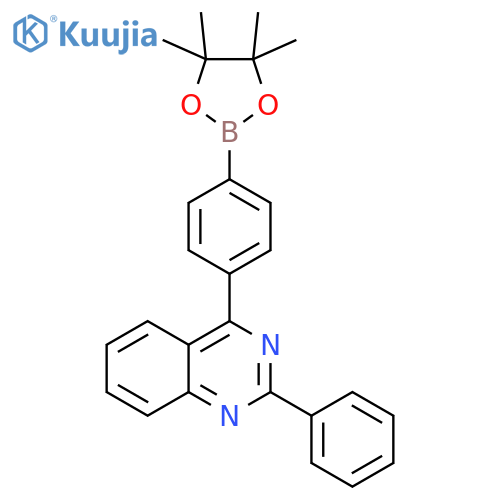 Quinazoline, 2-phenyl-4-[4-(4,4,5,5-tetramethyl-1,3,2-dioxaborolan-2-yl)phenyl]- structure