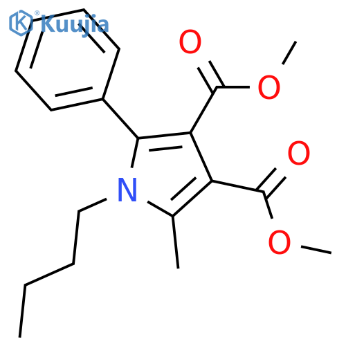 1H-Pyrrole-3,4-dicarboxylicacid, 1-butyl-2-methyl-5-phenyl-, 3,4-dimethyl ester structure