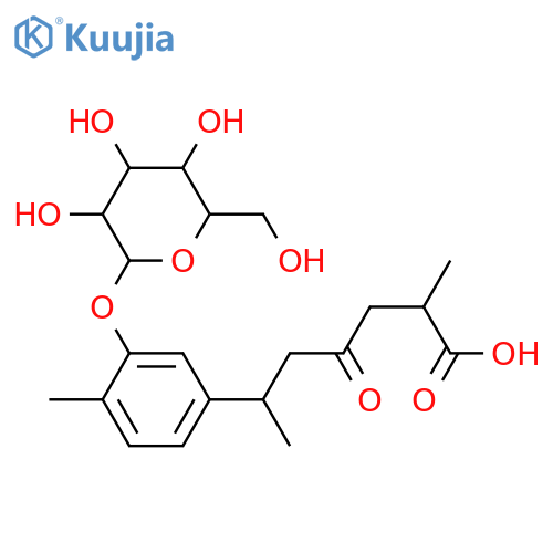 2-Hydroxy-9-oxo-1,3,5-bisabolatrien-12-oic acid; (7ξ,11ξ)-form, 2-O-β-D-Glucopyranoside structure