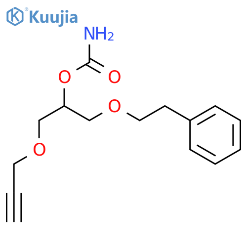 2-Propanol,1-(2-phenylethoxy)-3-(2-propyn-1-yloxy)-, 2-carbamate structure