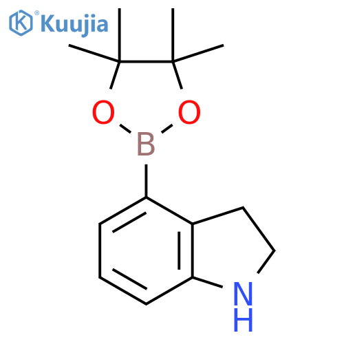 4-(4,4,5,5-tetramethyl-[1,3,2]dioxaborolan-2-yl)-2,3-dihydro-1H-indole structure