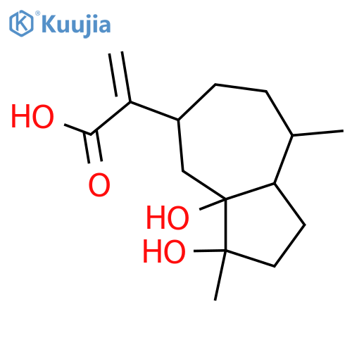 4,5-Dihydroxy-11(13)-guaien-12-oic acid; (1α,4β,5β,10β)-form structure