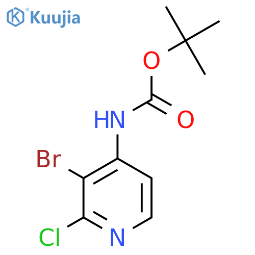 (3-Bromo-2-chloro-pyridin-4-yl)-carbamic acid tert-butyl ester structure