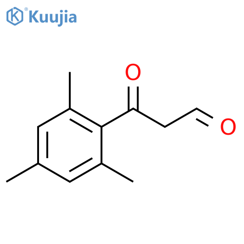 3-oxo-3-(2,4,6-trimethylphenyl)propanal structure