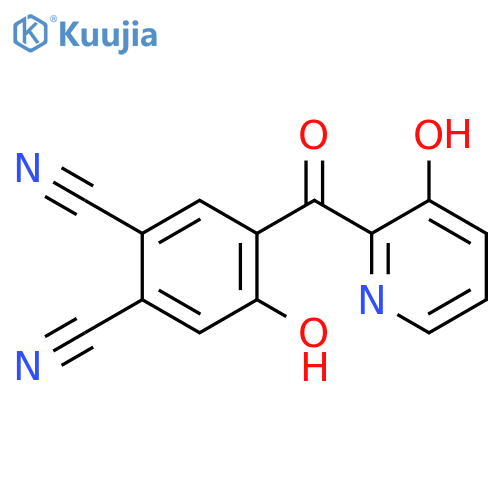 1,2-Benzenedicarbonitrile,4-hydroxy-5-[(3-hydroxy-2-pyridinyl)carbonyl]- structure