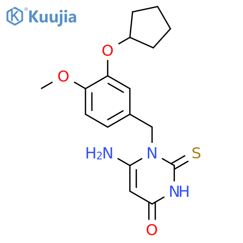 6-Amino-1-3-(cyclopentyloxy)-4-methoxybenzyl-2-thioxo-2,3-dihydropyrimidin-4(1H)-one structure