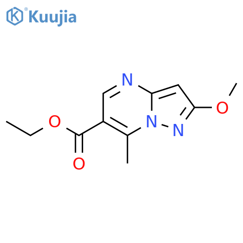 Ethyl 2-methoxy-7-methylpyrazolo[1,5-a]pyrimidine-6-carboxylate structure