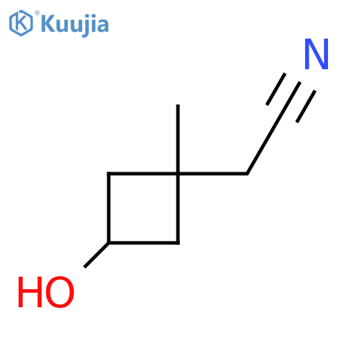 2-(3-hydroxy-1-methylcyclobutyl)acetonitrile structure