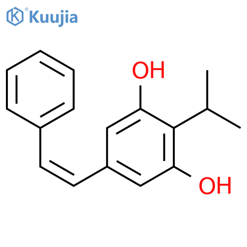2-(1-Methylethyl)-5-(1Z)-2-phenylethenyl-1,3-benzenediol structure