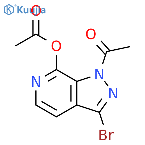Ethanone, 1-[7-(acetyloxy)-3-bromo-1H-pyrazolo[3,4-c]pyridin-1-yl]- structure