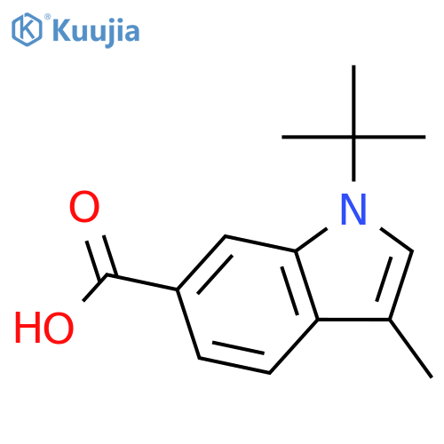 1-(tert-Butyl)-3-methyl-1H-indole-6-carboxylic acid structure