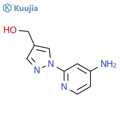 (1-(4-Aminopyridin-2-yl)-1H-pyrazol-4-yl)methanol structure