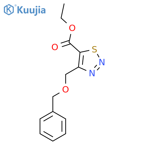 Ethyl 4-((benzyloxy)methyl)-1,2,3-thiadiazole-5-carboxylate structure