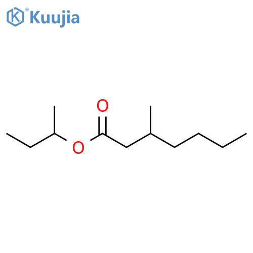 Heptanoic acid,3-methyl-, 1-methylpropyl ester structure