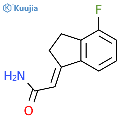 Acetamide, 2-(4-fluoro-2,3-dihydro-1H-inden-1-ylidene)-, (2E)- structure