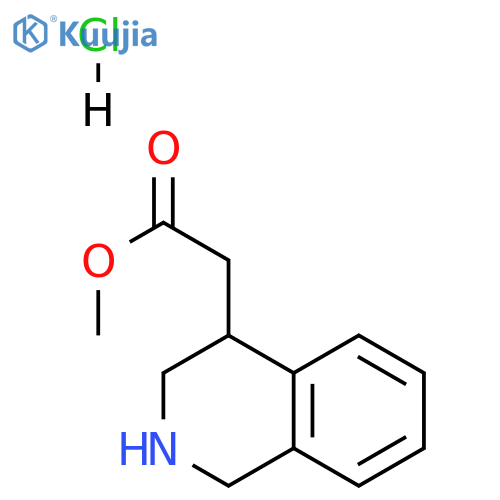 methyl 2-(1,2,3,4-tetrahydroisoquinolin-4-yl)acetate hydrochloride structure