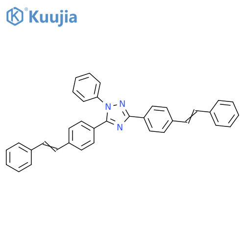 1H-1,2,4-Triazole, 1-phenyl-3,5-bis[4-(2-phenylethenyl)phenyl]- structure