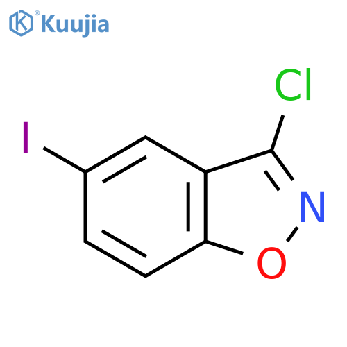 1,2-Benzisoxazole, 3-chloro-5-iodo- structure