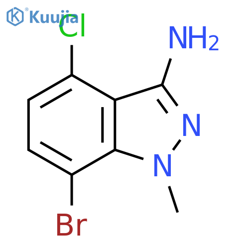 7-Bromo-4-chloro-1-methyl-1H-indazol-3-amine structure