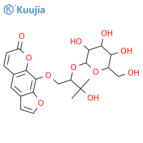 Heraclenol; (S)-form, 2'-O-β-D-Glucopyranoside structure