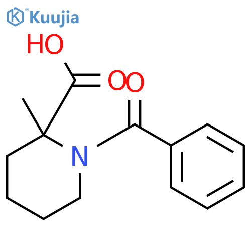 1-benzoyl-2-methylpiperidine-2-carboxylic acid structure