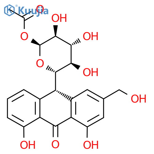 1,8-Dihydroxy-3-hydroxymethyl-10-lyxopyranosyl-9(10H)-anthracenone; α-D-(10S)-form, 1'-Ac structure