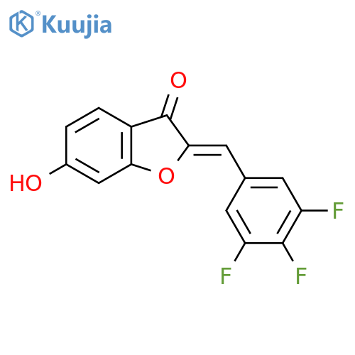 (2Z)-6-Hydroxy-2-(3,4,5-trifluorobenzylidene)-1-benzofuran-3(2H)-one structure