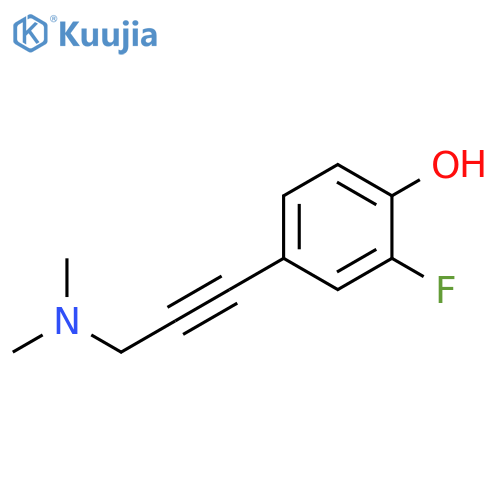 4-(3-(Dimethylamino)prop-1-yn-1-yl)-2-fluorophenol structure