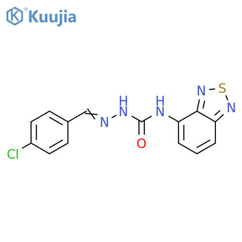 3-(2,1,3-benzothiadiazol-4-yl)-1-{(4-chlorophenyl)methylideneamino}urea structure