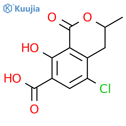 7-Carboxy-5-chloro-8-hydroxy-3,4-dihydro-3-methylisocoumarin structure