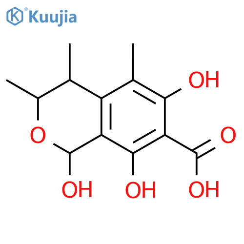 1H-2-Benzopyran-7-carboxylicacid, 3,4-dihydro-1,6,8-trihydroxy-3,4,5-trimethyl- structure