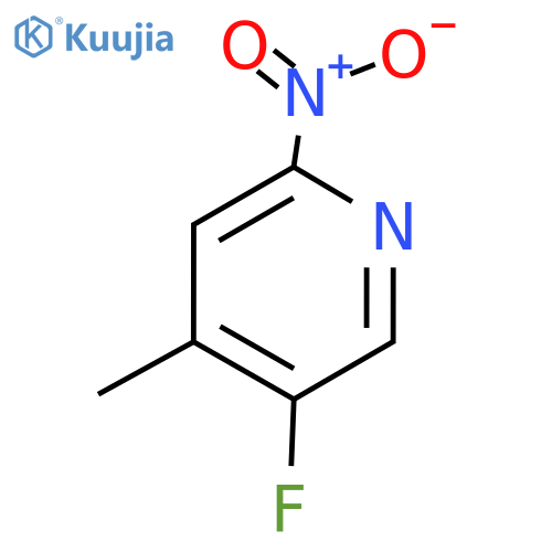 5-fluoro-4-methyl-2-nitro-pyridine structure