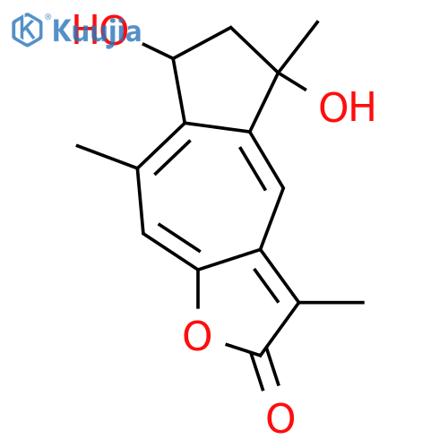 2,4-Dihydroxy-1(10),5,7(11),8-guaiatetraen-12,8-olide; (2α,4α)-form structure